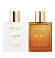 BellaVita Luxury's Too Sweet Too Sexy | 2x100ml Perfumes | Honey Oud & White Oud | Perfume for Men & Women | Long Lasting | E...