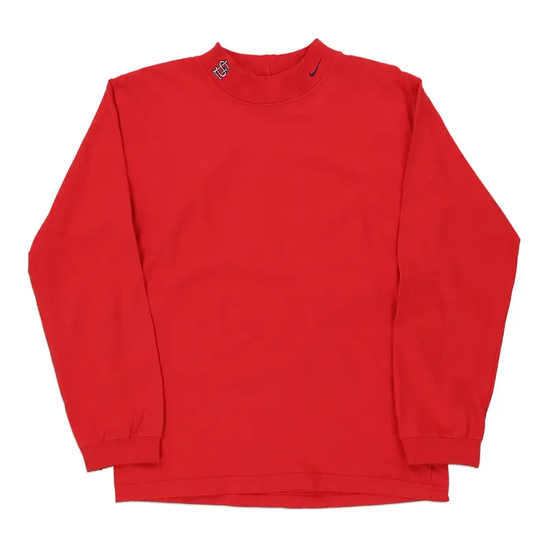 Age 12-14 Nike Long Sleeve T-Shirt - Medium Red Cotton