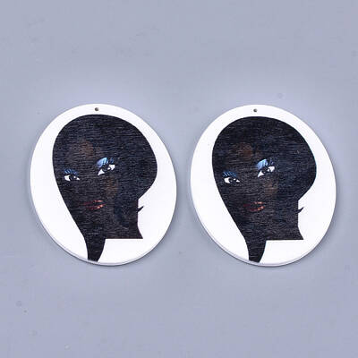Printed Wooden Big Pendants