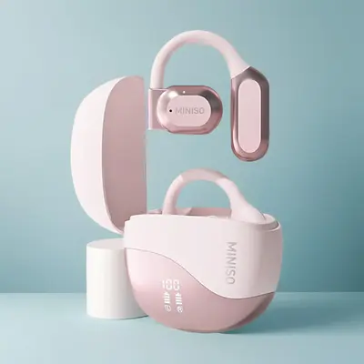 Christmas MINISO X38 Wireless Open Earbud, Noise Cancelling Headphone with Microphone, HiFi Stereo Noise Cancelling Sports ...