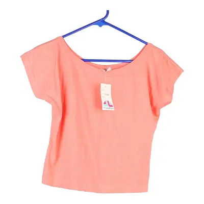 Young Style Cropped T-Shirt - Medium Orange Cotton