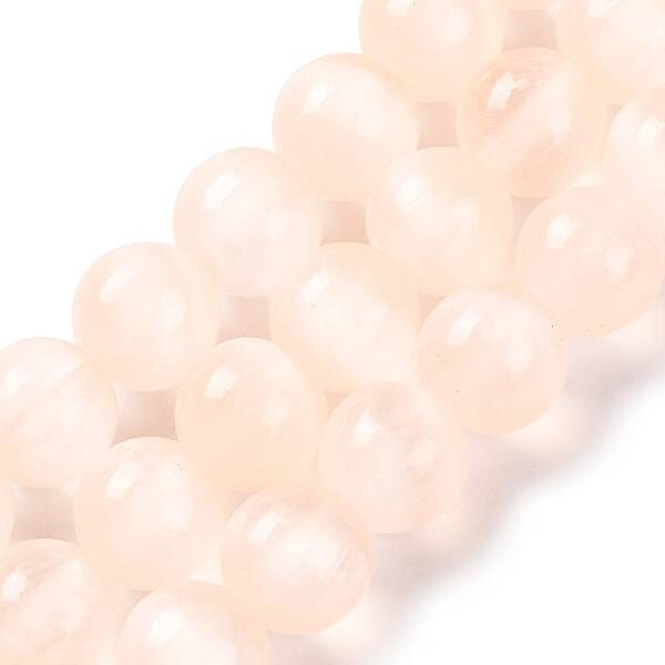 Natural Selenite Beads Strands