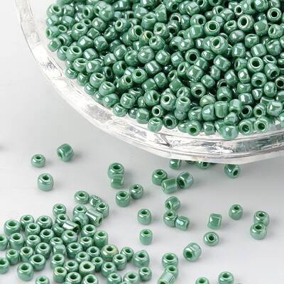 DIY Craft Beads 12/0 Opaque Colors Lustered Round Glass Seed Beads