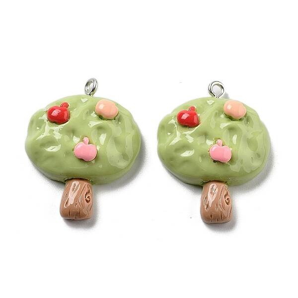 Spring Theme Opaque Resin Pendants
