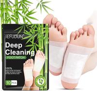Bamboo Foot Pads 10 Count Deep Cleansing Foot Patch with Natural Bamboo Vinegar & Ginger Powder for Stress Relief & Improved ...