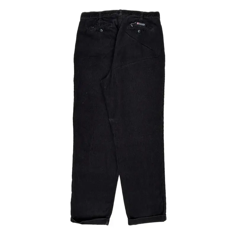 Chaps Ralph Lauren Cord Trousers - 34? Waist Black Cotton | Size: 34″ waist