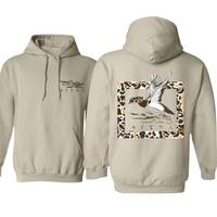 Stylish Sitka Hunting Hoodie with Flying Duck in Camo Pattern, Perfect for Outdoor Enthusiasts and Trendy Casual Wear, Shirt ...