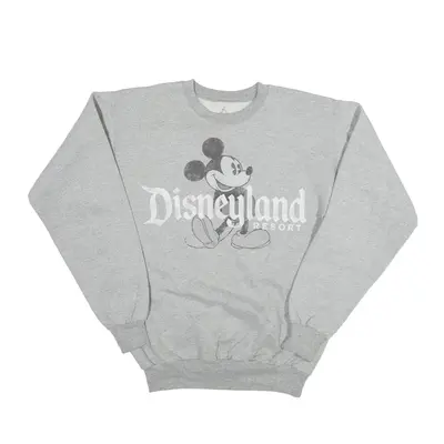 DISNEY Mickey Mouse Sweatshirt Grey Mens S