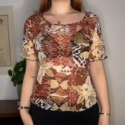 Unbranded Top - Medium Multicoloured Viscose