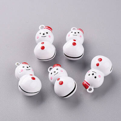 Baking Painted Brass Bell Pendants