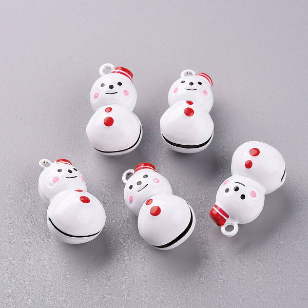Baking Painted Brass Bell Pendants