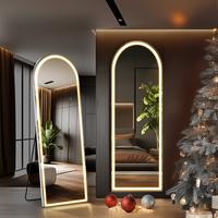 【Fathers Day Gift】Sweet Furniture Luxury Mirror Full Length Standing Mirror with LED Lights,Dimming & 3 Color Lighting, W...