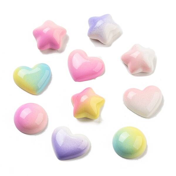 Gradient Color Opaque Resin Decoden Cabochons