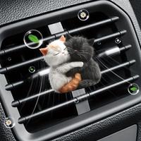 Cute Cat Pattern Car Air Vent Aromatherapy Clip, Car Air Freshener Ornament with 2 Scented Tablets, Car Interior Decoration A...