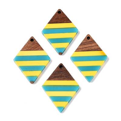 Epoxy Resin & Walnut Wood Pendants