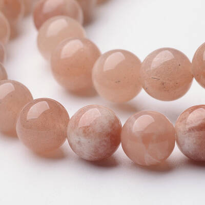 Natural Sunstone Round Bead Strands