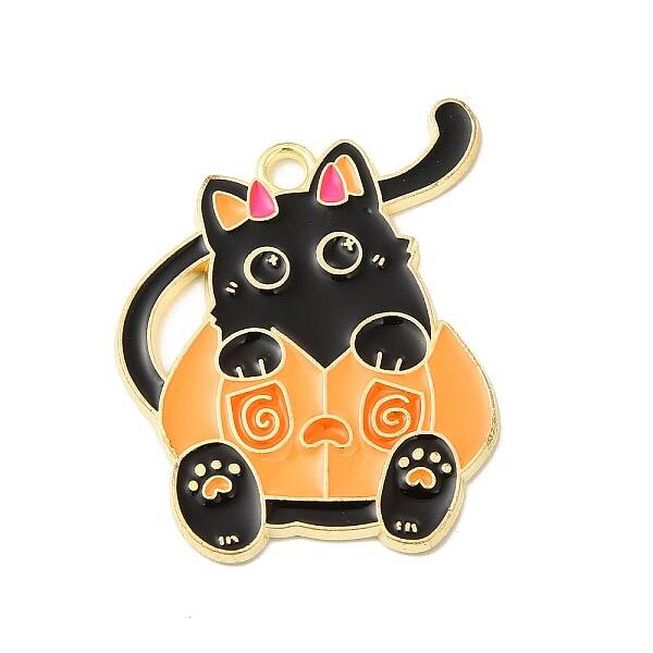 Halloween Theme Alloy Enamel Pendants