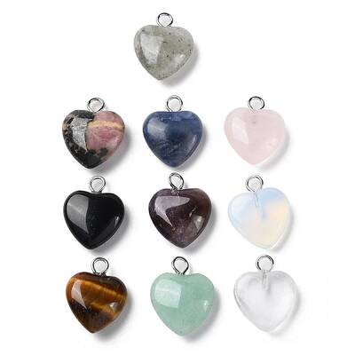 Natural & Synthetic Mixed Gemstone Pendants
