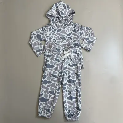 Kids clothing toddler boy outfit  camo boy winter pants set camouflage clothes toddler hoodies set