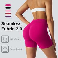 【Kepblom】Scrunch Butt workout shorts for Women Seamless gymshorts High Waisted Biker Yoga Booty Shorts Exercise Compressi...