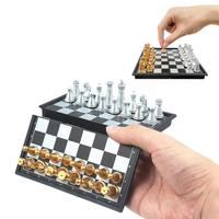 Mini Magnetic Chess Board Game, 1 Count Portable Folding Chess, International Chess Game, Educational Toys, Gifts for Birthda...