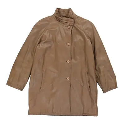 Vintage Unbranded Leather Jacket - Large Brown Leather