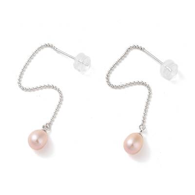 Natural Pearl Stud Earrings for Women
