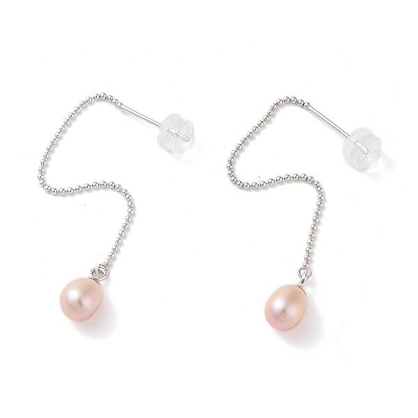 Natural Pearl Stud Earrings for Women