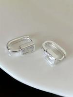 Fashion Artificial Zircon Decorated Earrings, Elegant Hoop Earrings for Women, Trendy All-match & Exquisite Jewelry for Gift