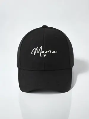 Unisex Cute Letters Mama Embroidered Baseball Cap for Summer, Trendy Minimalist Baseball Hat, Chic All-match Accessories for ...