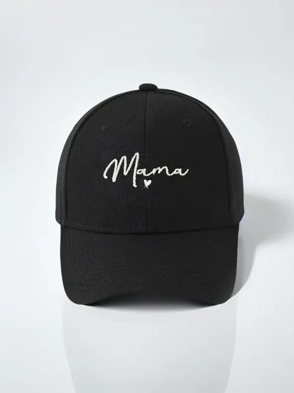Unisex Cute Letters Mama Embroidered Baseball Cap for Summer, Trendy Minimalist Baseball Hat, Chic All-match Accessories for ...