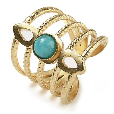 Natural Amazonite Finger Rings