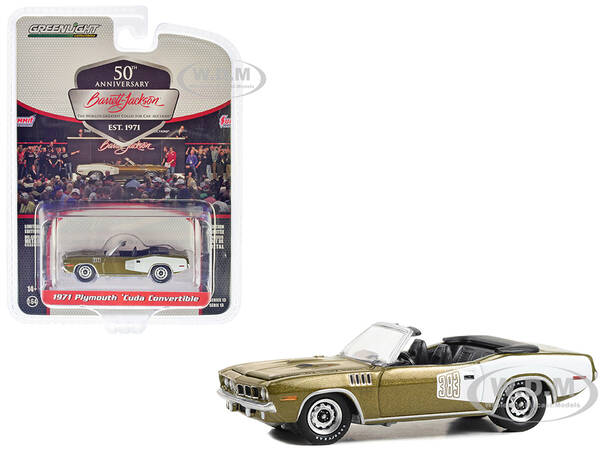 1971 Plymouth Barracuda 383 Convertible Tawny Gold Metallic and White (Lot 1071) Barrett Jackson \
