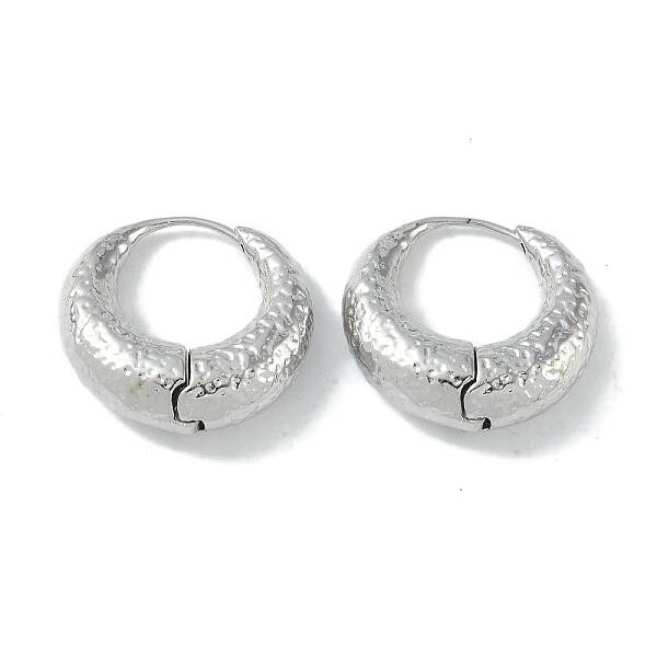 Texture Rings Brass Hoop Earrings for Women