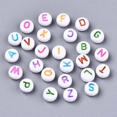 Opaque White Acrylic Beads