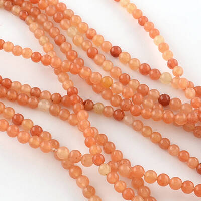 Natural Red Aventurine Round Beads Strands