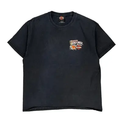 Kauai Harley Davidson Graphic T-Shirt - XL Black Cotton