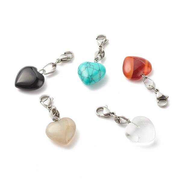 Heart Natural & Synthetic Gemstone Pendant