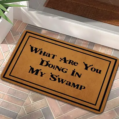 Letter Pattern Funny Door Rug, Non-slip Soft Welcome Mat, Decorative Mat for Home Entryway Living Room Bedroom