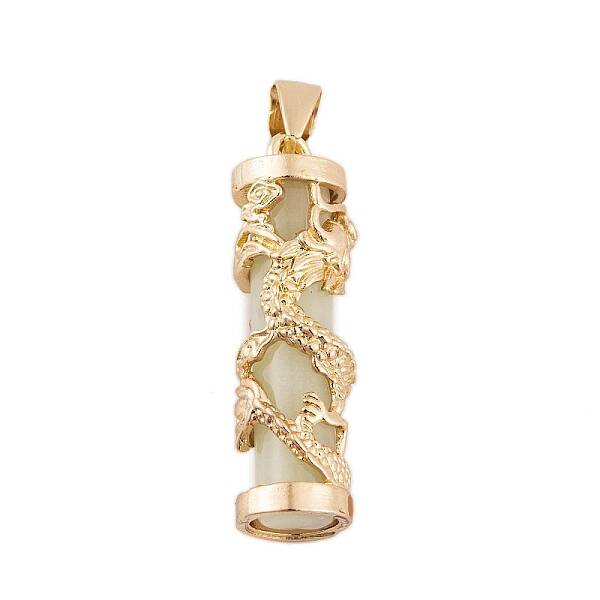 Synthetic Luminous Stone Column Pendants