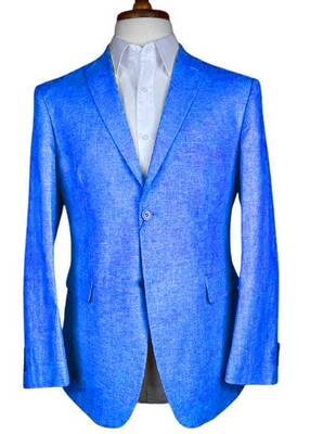 Linen Blazers - Royal Blue