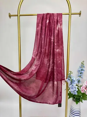 Tie Dye Maxi Modal Hijab - Berry