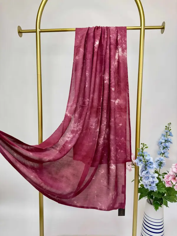 Tie Dye Maxi Modal Hijab - Berry