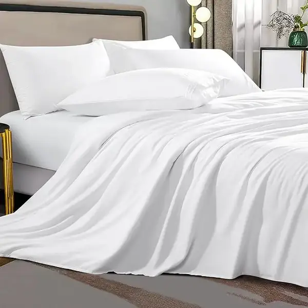 Shilucheng Luxury 4 Pieces Beddings - Breathable, Moisture-Wicking, Durable Sheets Set and Pillowcases 16\