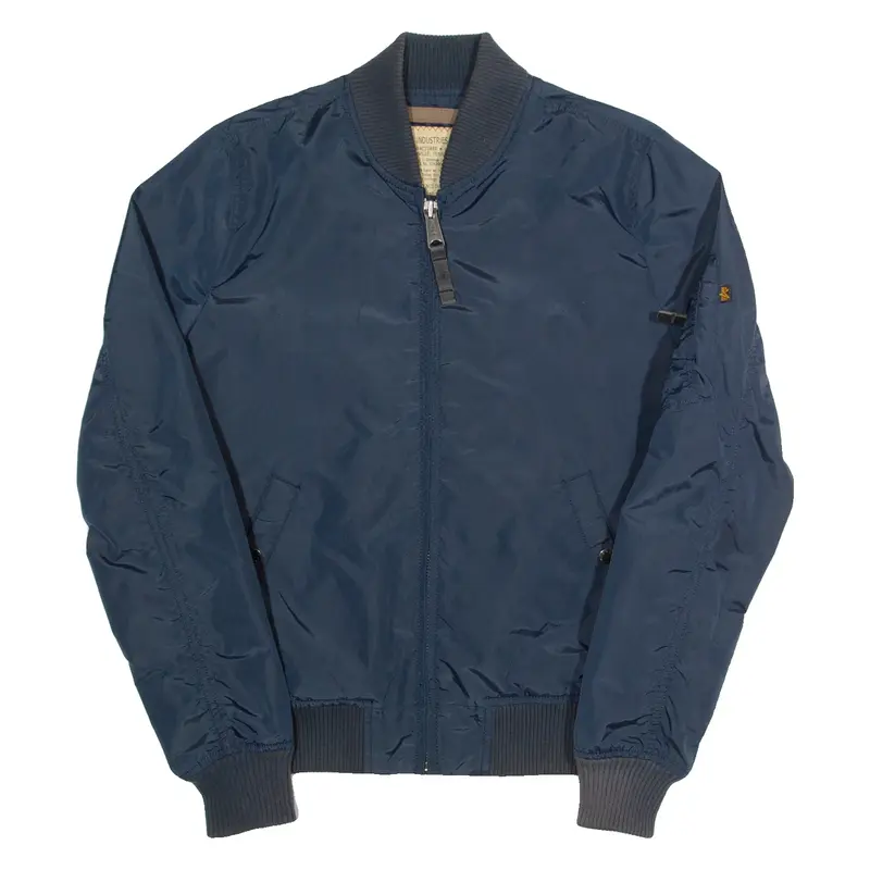 ALPHA INDUSTRIES Mens Flight Jacket Blue S