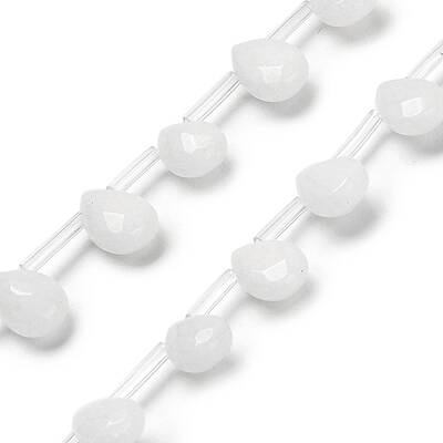 Natural White Jade Beads Strands