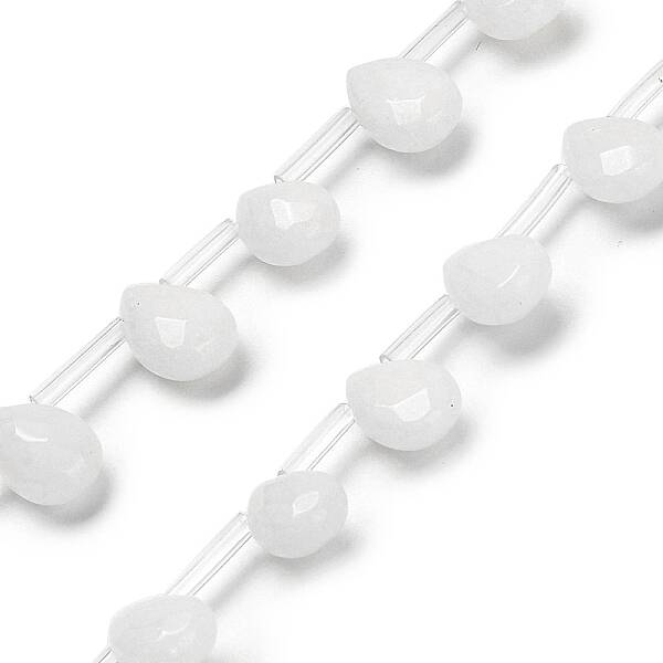 Natural White Jade Beads Strands