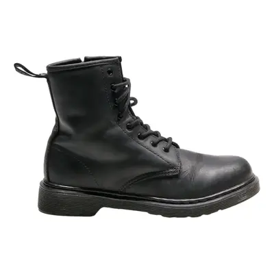 DR MARTENS Serena Mono Lace-Up Boots Black Leather Womens UK 4