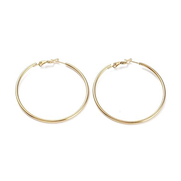 Ring 304 Stainless Steel Hoop Earrings for Women Men