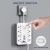 12-in-1 Power Strip with Switch & Surge Protection, Multifunctional Power Strip with 8 AC Outlets & 3 USB & 1 Type-C, Suitabl...